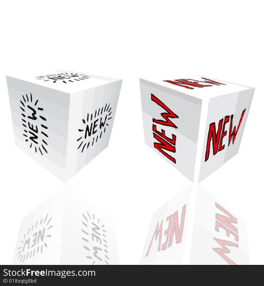 A fully scalable vector illustration of two New 3D Boxes. Jpeg & Illustrator AI file formats available.