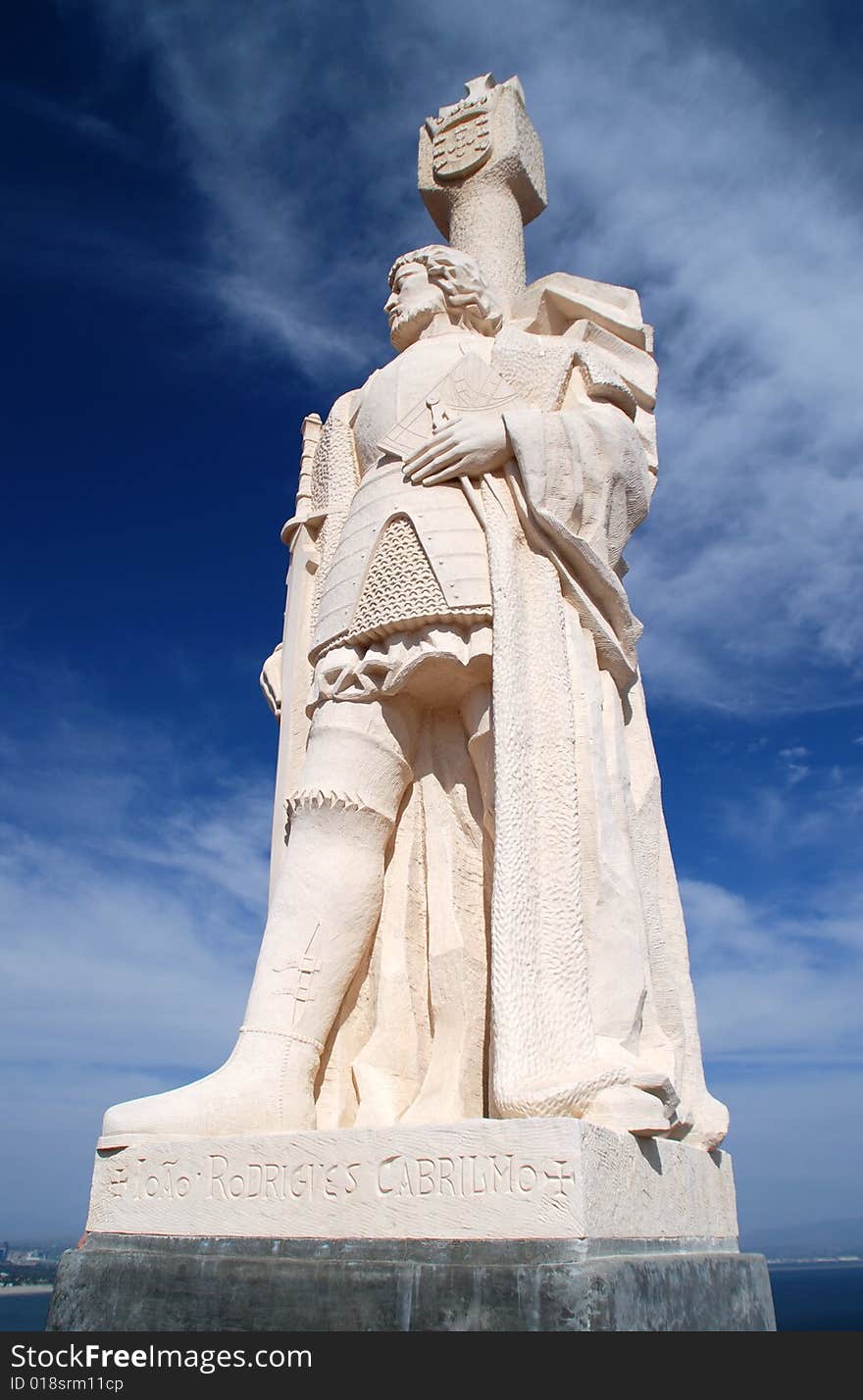 Cabrillo Monument below the Cabrillo lighthouse in San Diego, California.