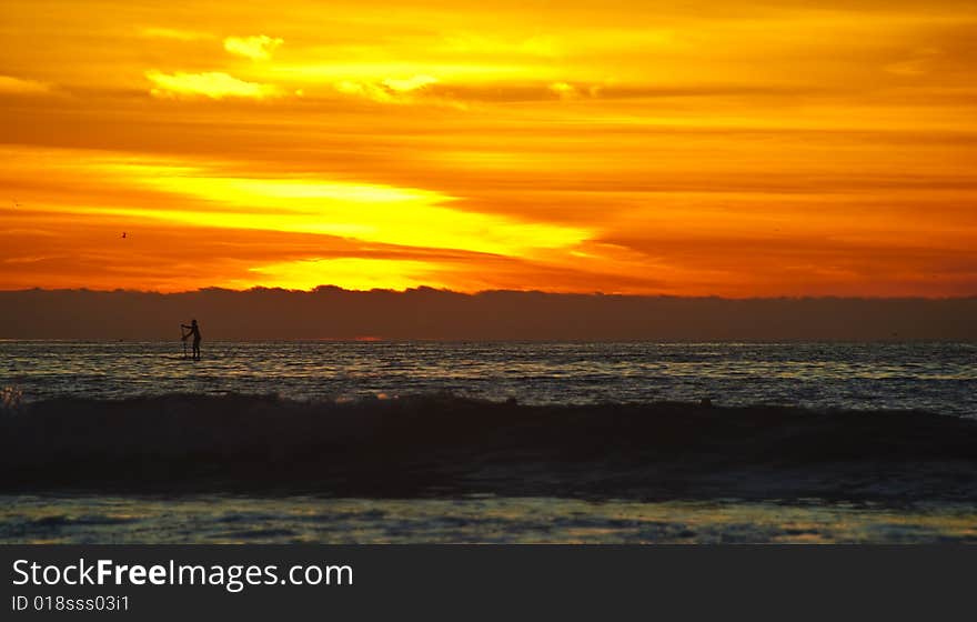 sunset, La Jolla Shore, San Diego, California