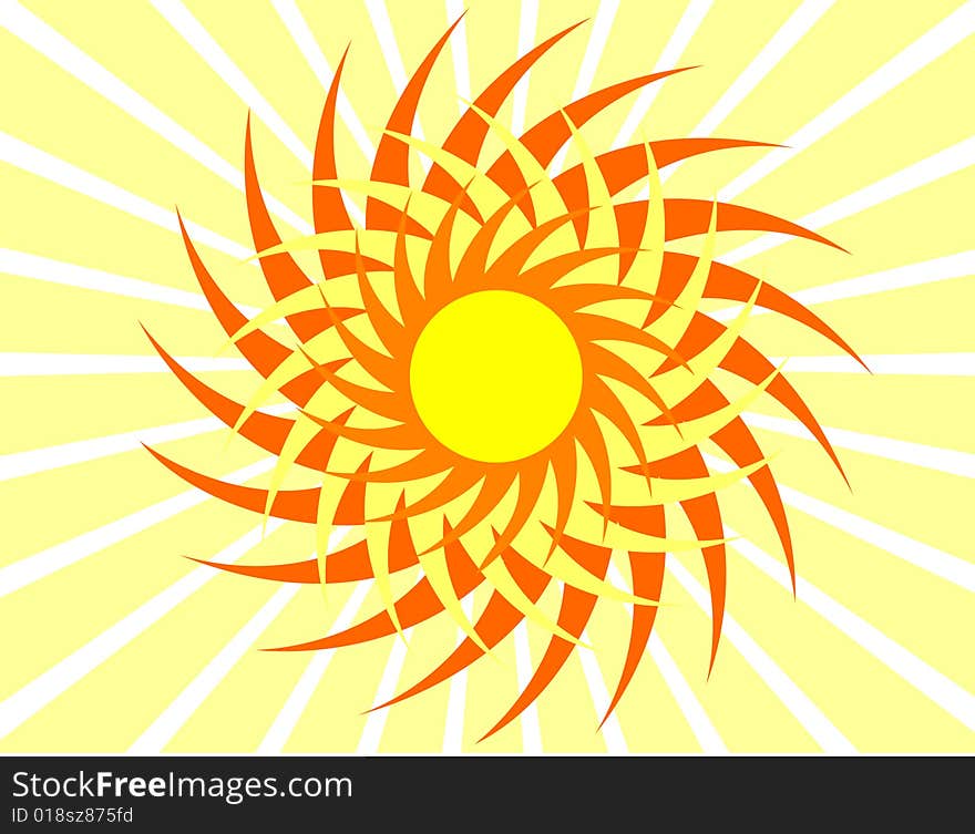 Abstract background with sun.Vector illustration. Abstract background with sun.Vector illustration.