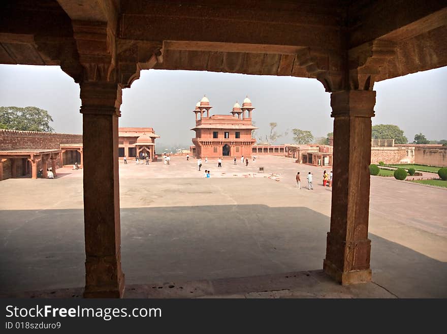 Indian Architecture in Fatehpur Sikri. Rajasthan