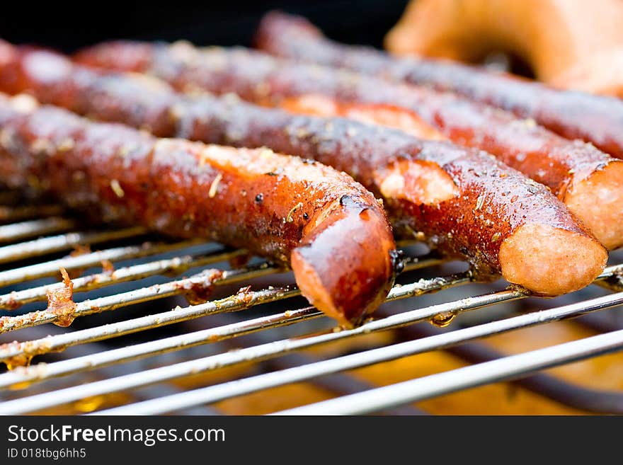 Grilled sausages