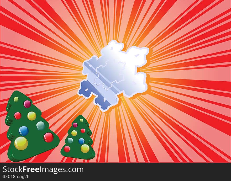 Christmas pines background. vector illustration