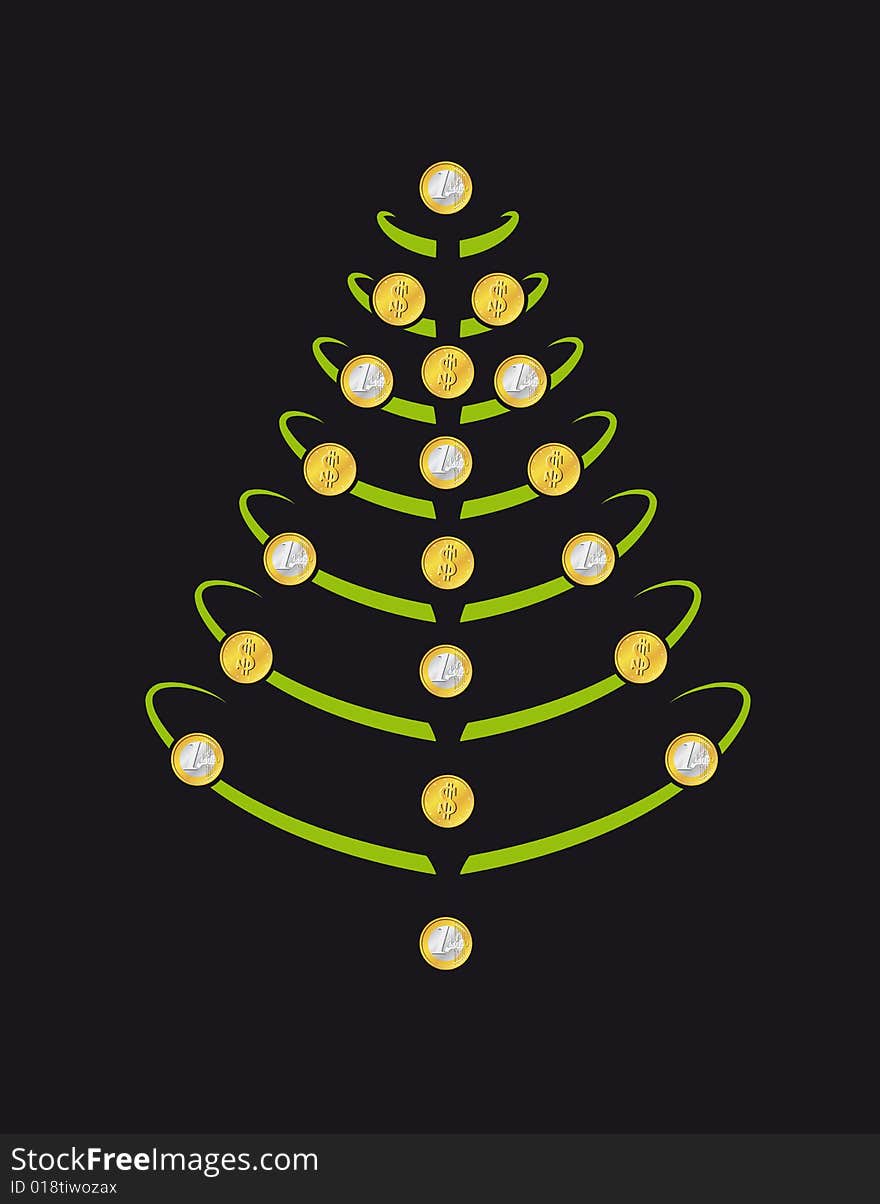 Christmas Tree With Coins