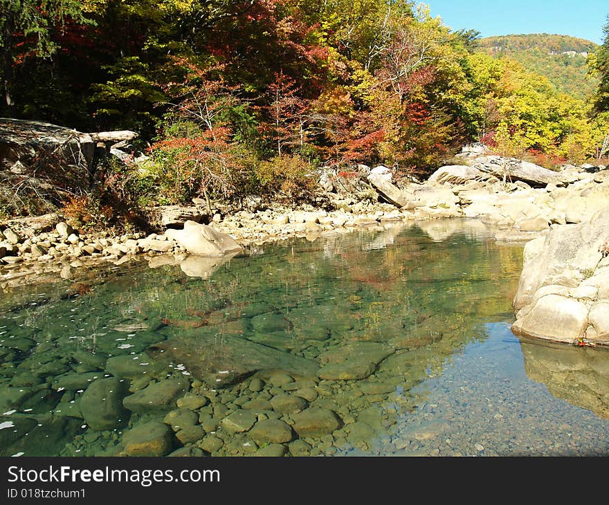 Creek with pools of water. Creek with pools of water