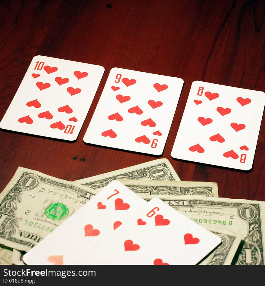 Playing combination in hand player in poker