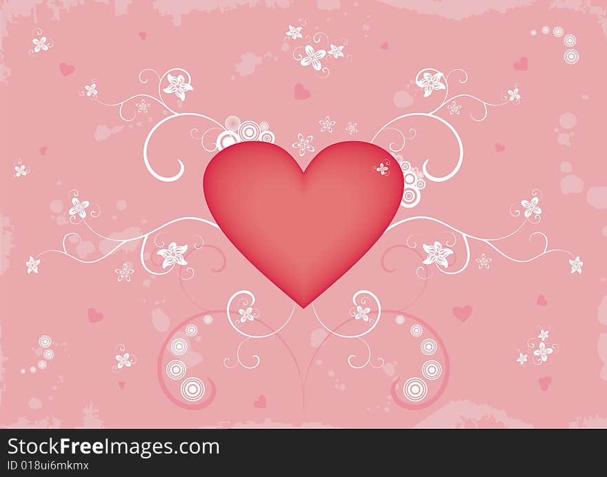 Grunge abstract Valentine s background