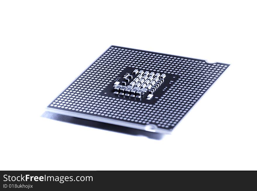 Macro of cpu processor with shallow DOF