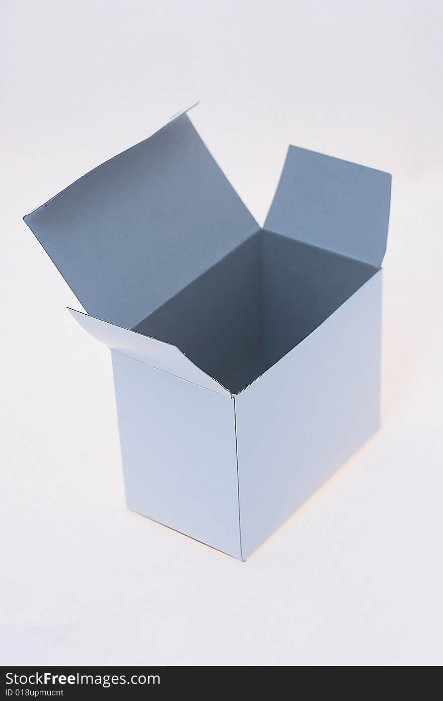 Open cardboard white box - isolated. Open cardboard white box - isolated