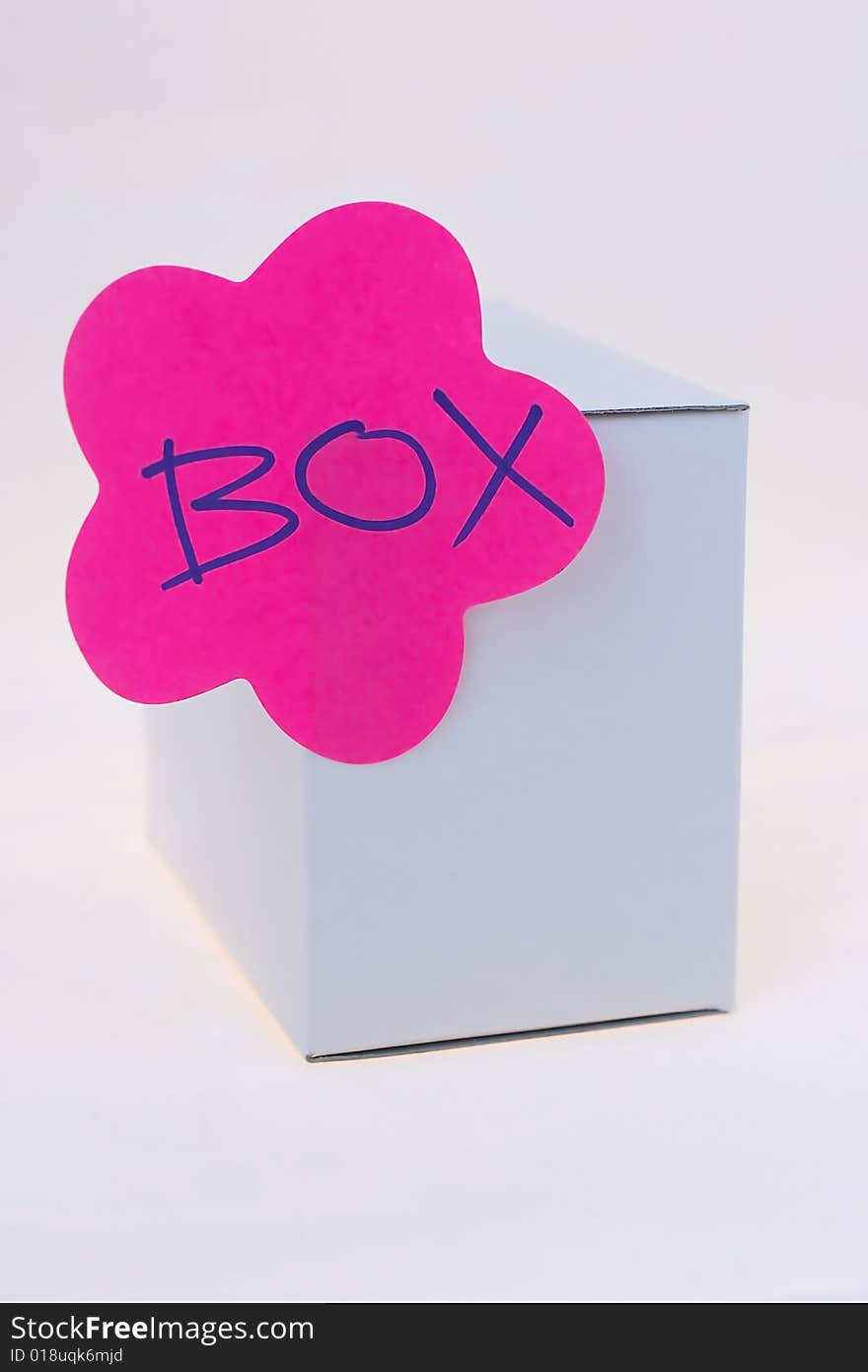 Open cardboard white box - isolated