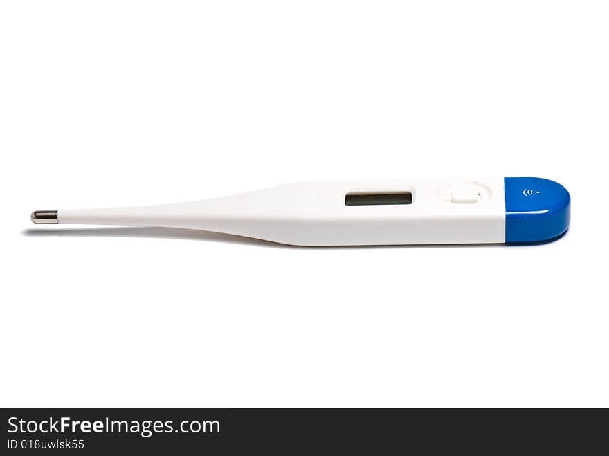 Medical thermometer on the white isolated background