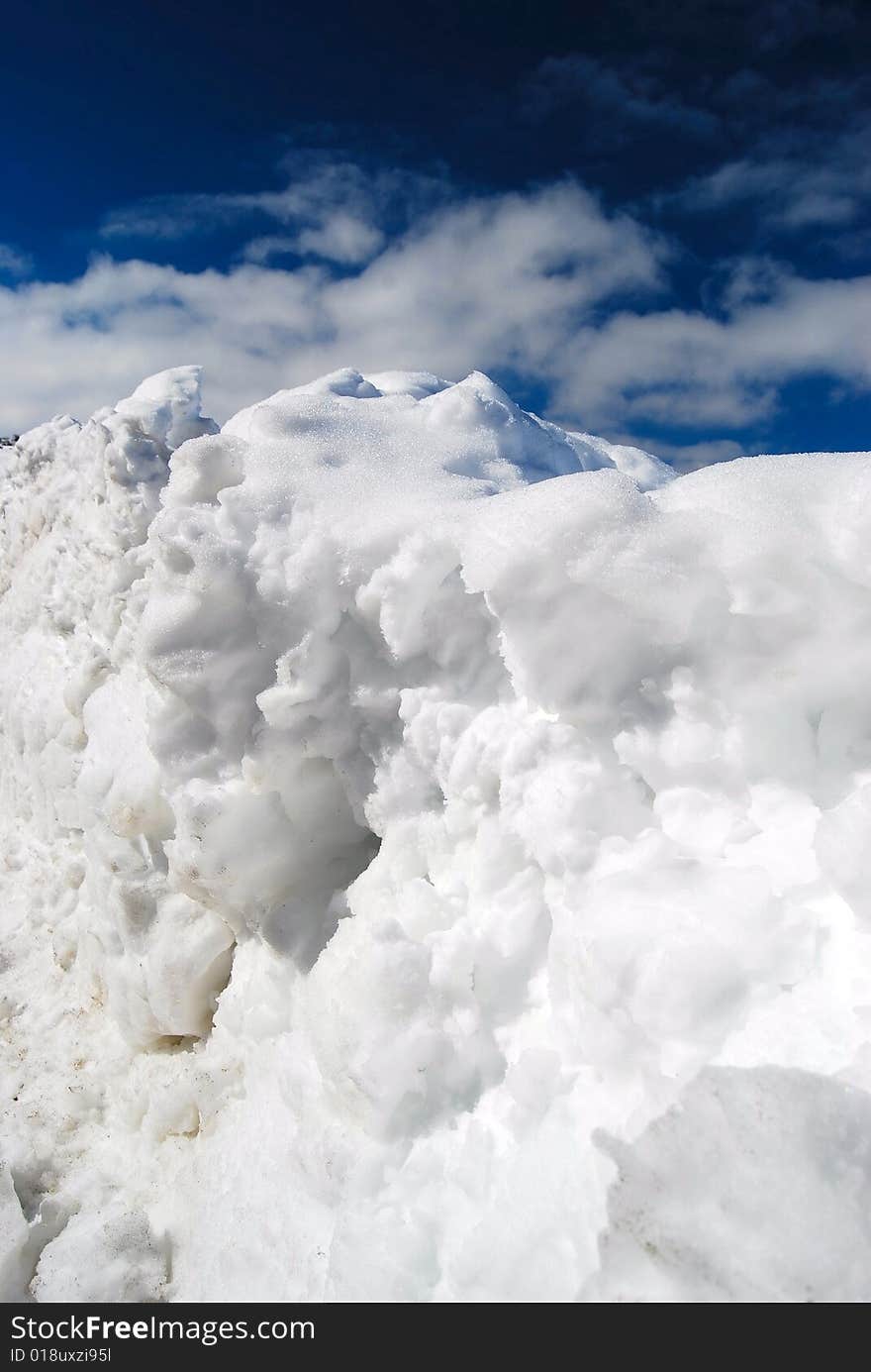 Snow in northern Israel early in the morning on Mount Hermon