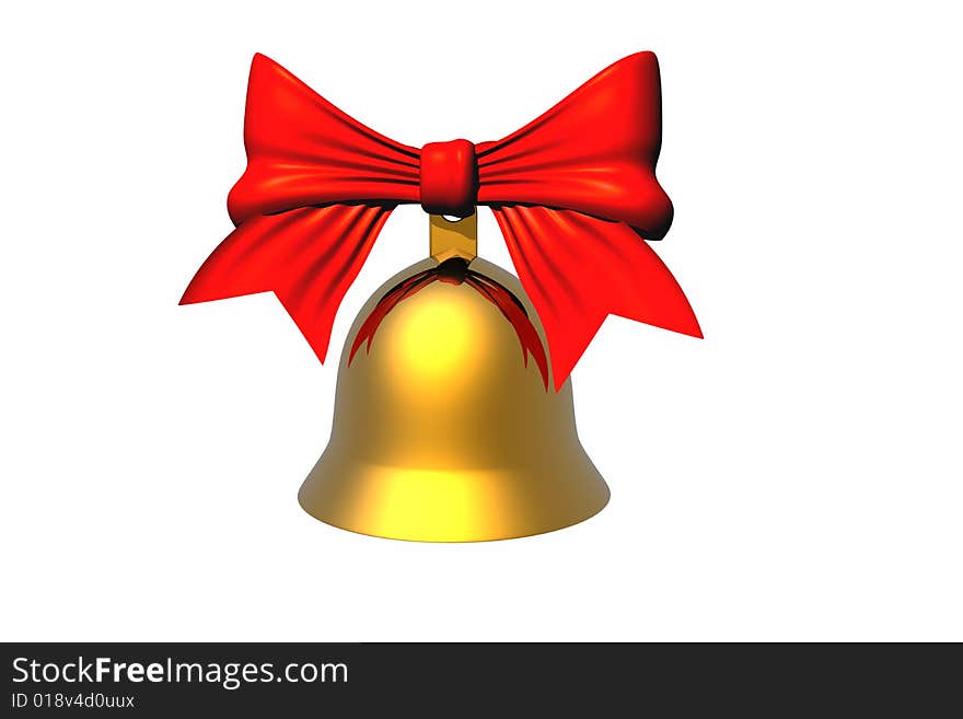 Christmas bells isolated in white background