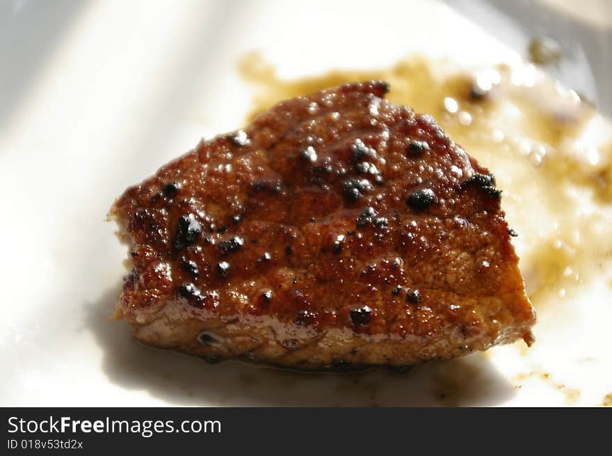 A Bitten Beef Steak