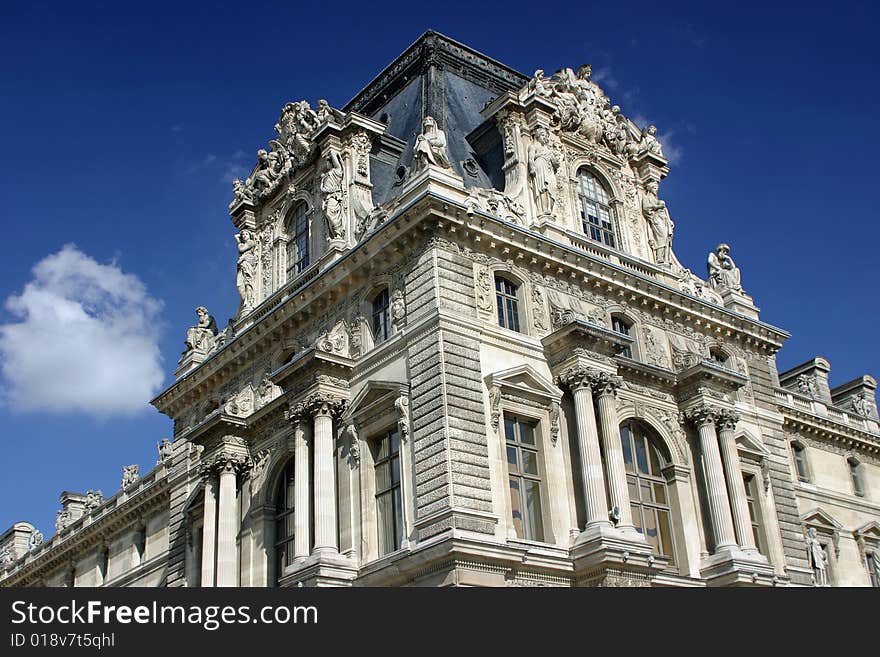 The Louvre view of building details.