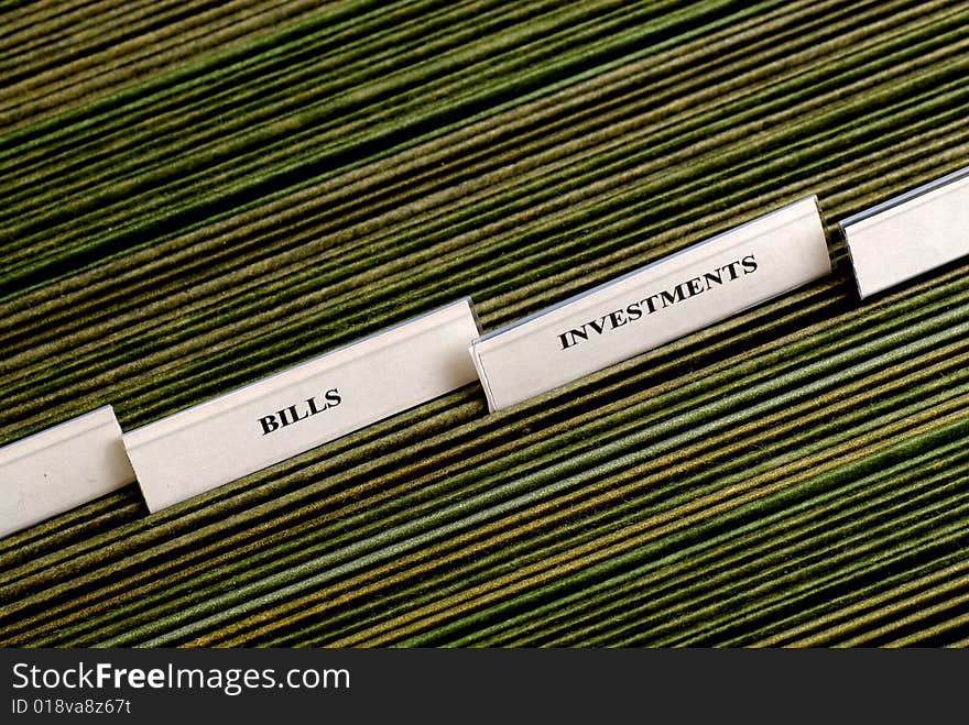 Investments Filing Tabs