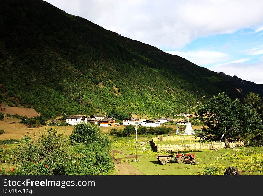 Distant mountains and a county named Yubeng,Yunnan,China. Distant mountains and a county named Yubeng,Yunnan,China