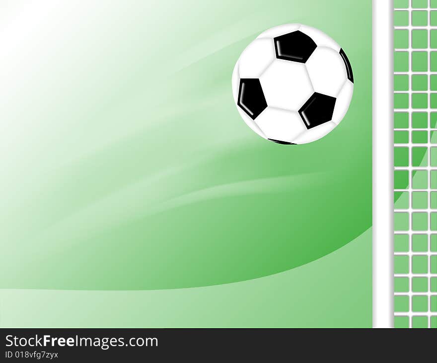 Flying soccer football background design. Flying soccer football background design