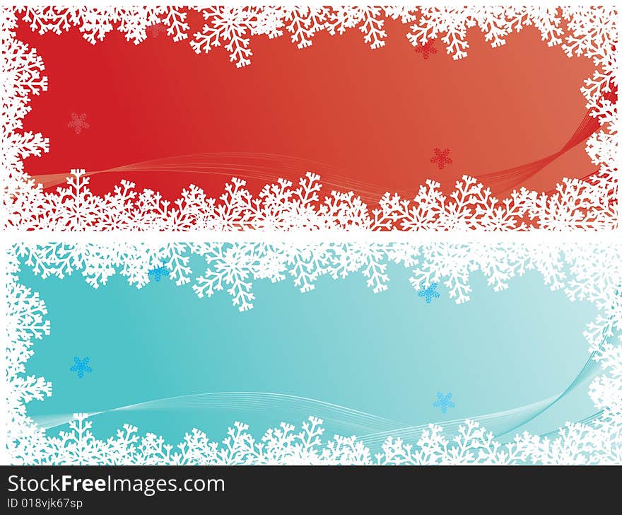 Set of two christmas banners