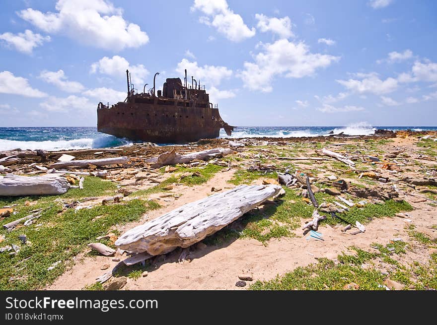 Rubbish rusty wreck