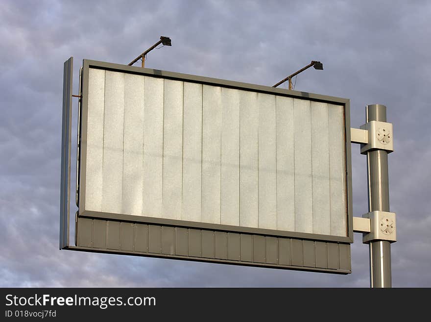 Free advertisement place. A blank billboard.