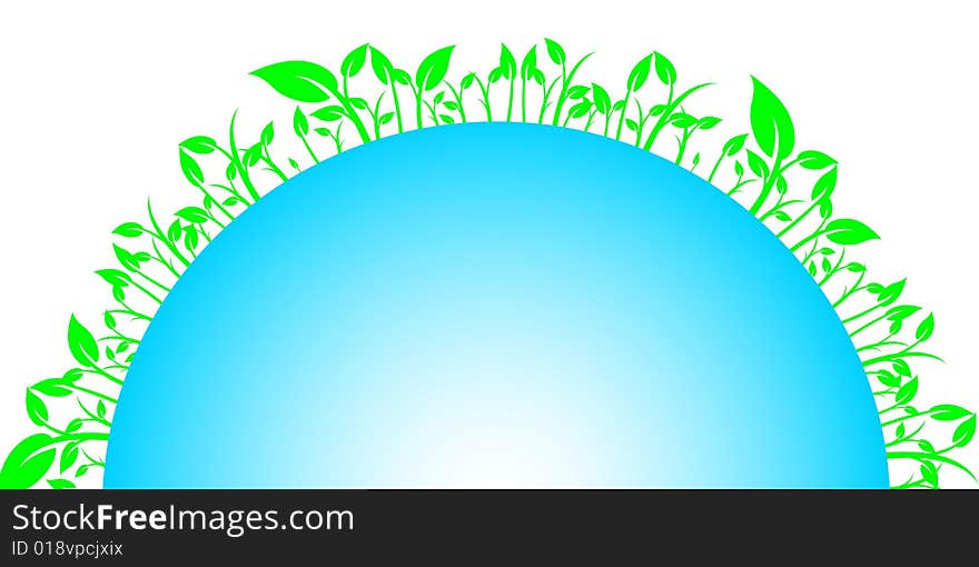 Floral earth, abstract vector illustration