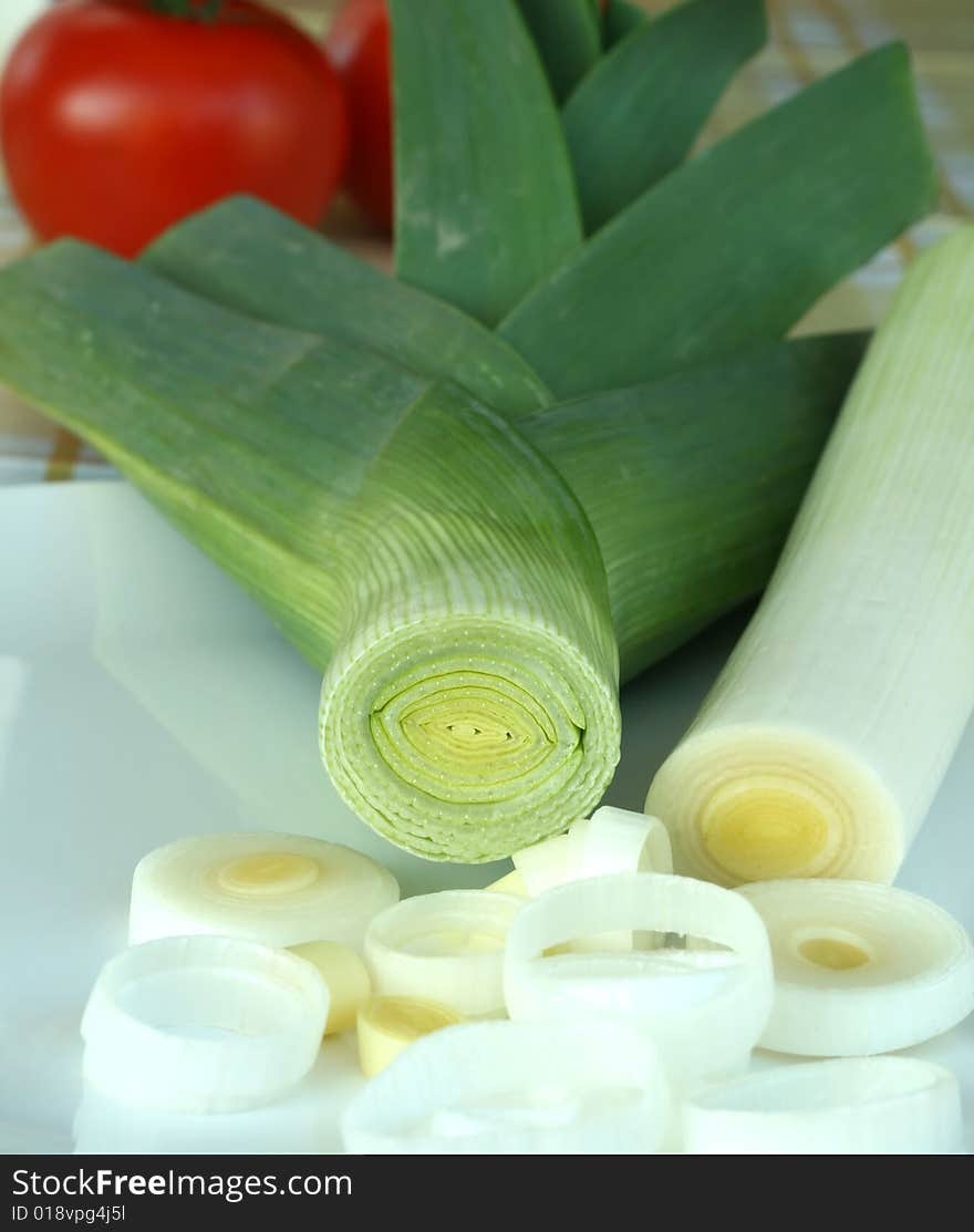 leek closeup