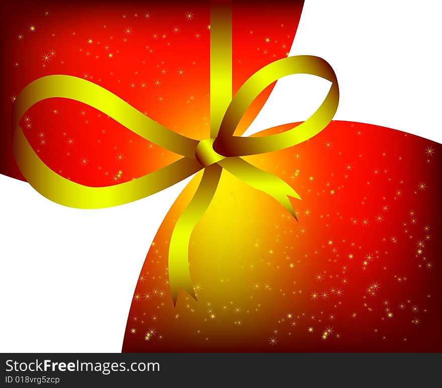 Yellow christmas design, vector illustration