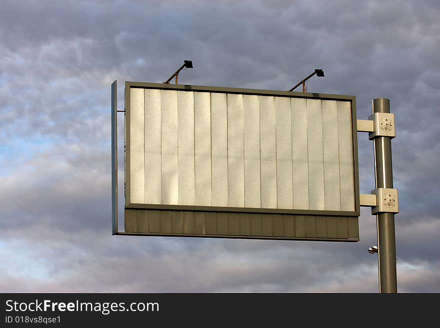 Free advertisement place. A blank billboard.