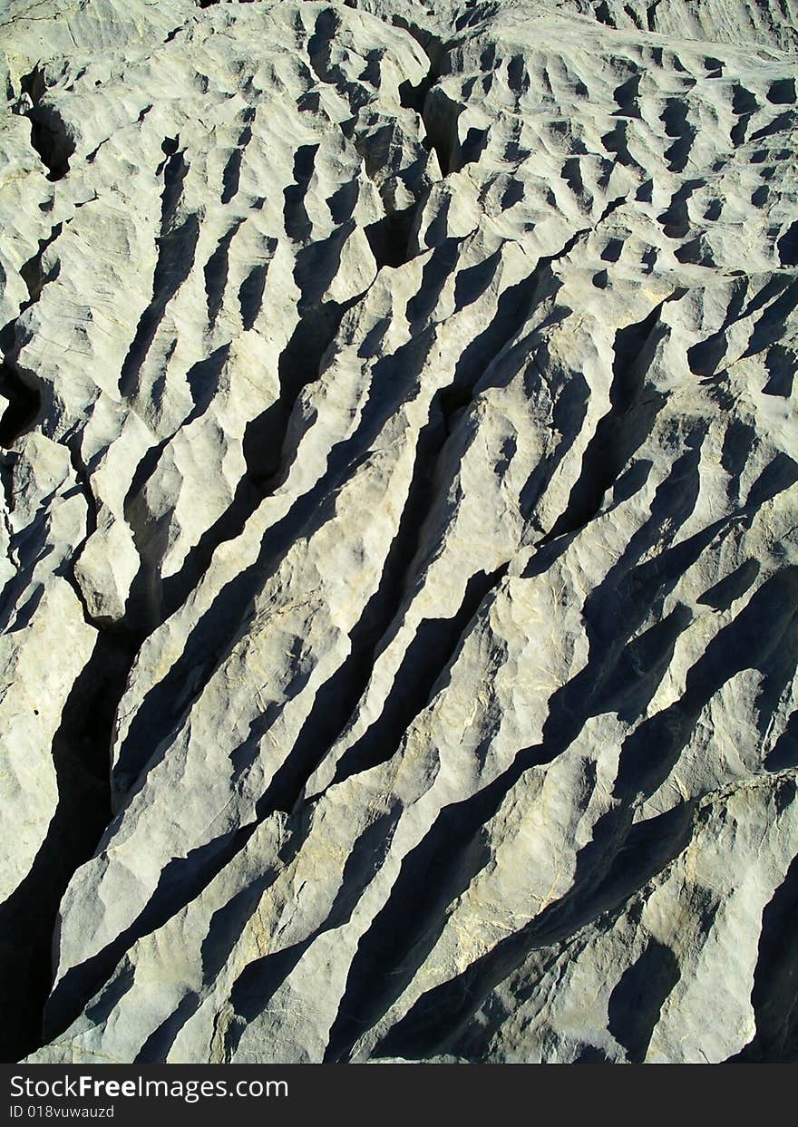 Erosion on the rocks in the french Alps