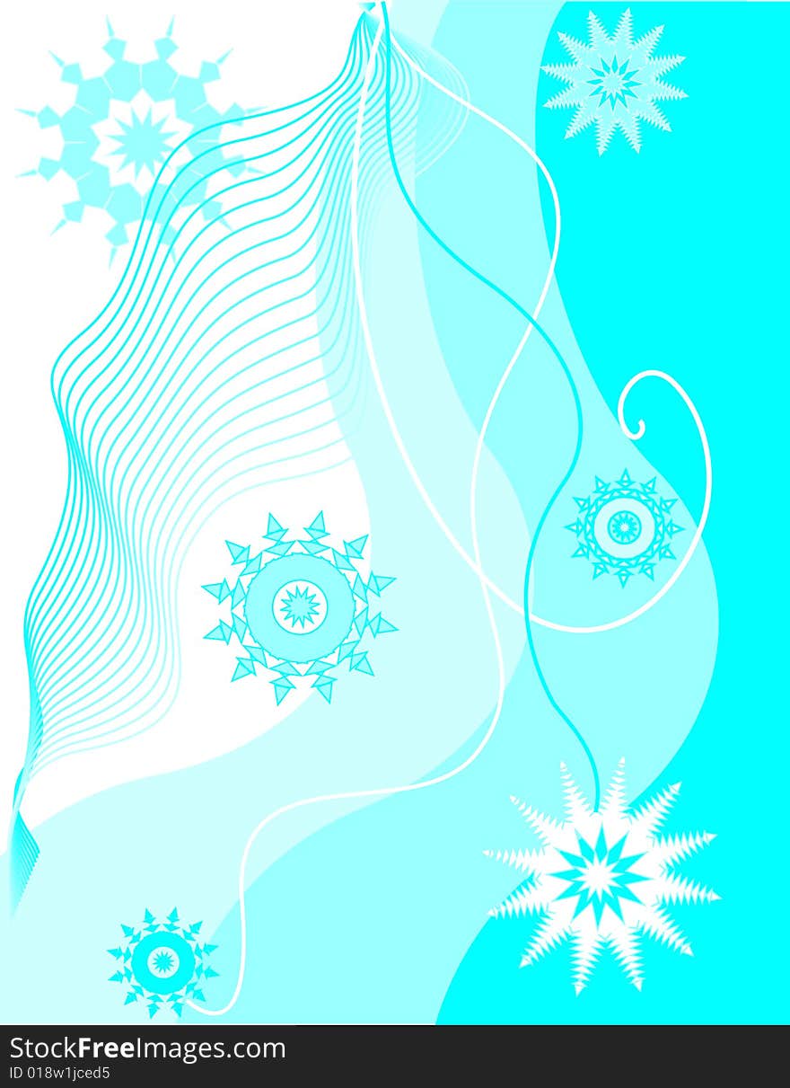 Abstract background with snowflakes. .Vector illustration.