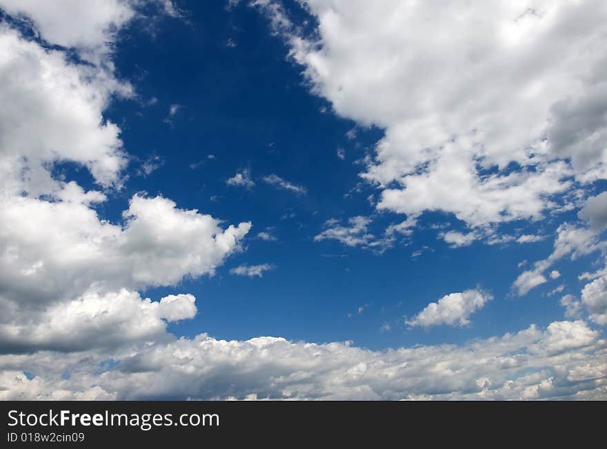 Blue sky with high clouds