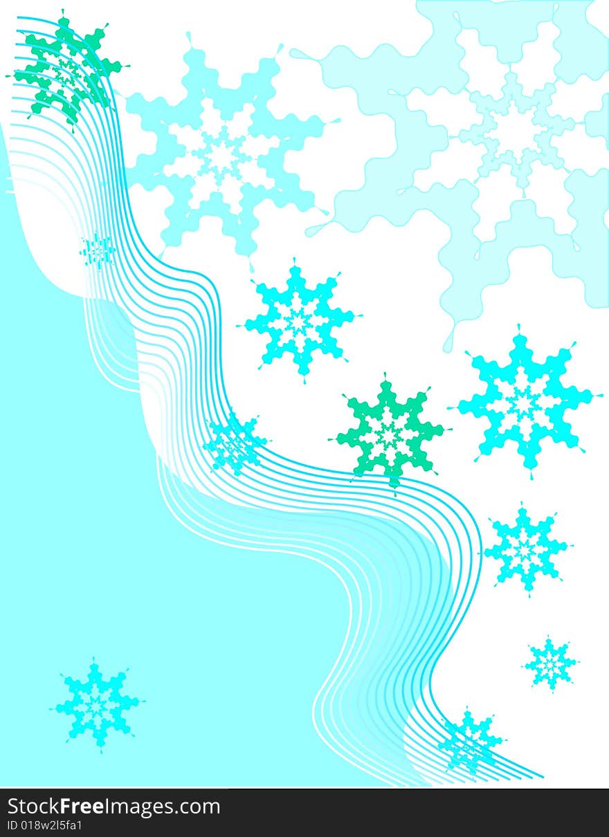 Abstract background with snowflakes. .Vector illustration.