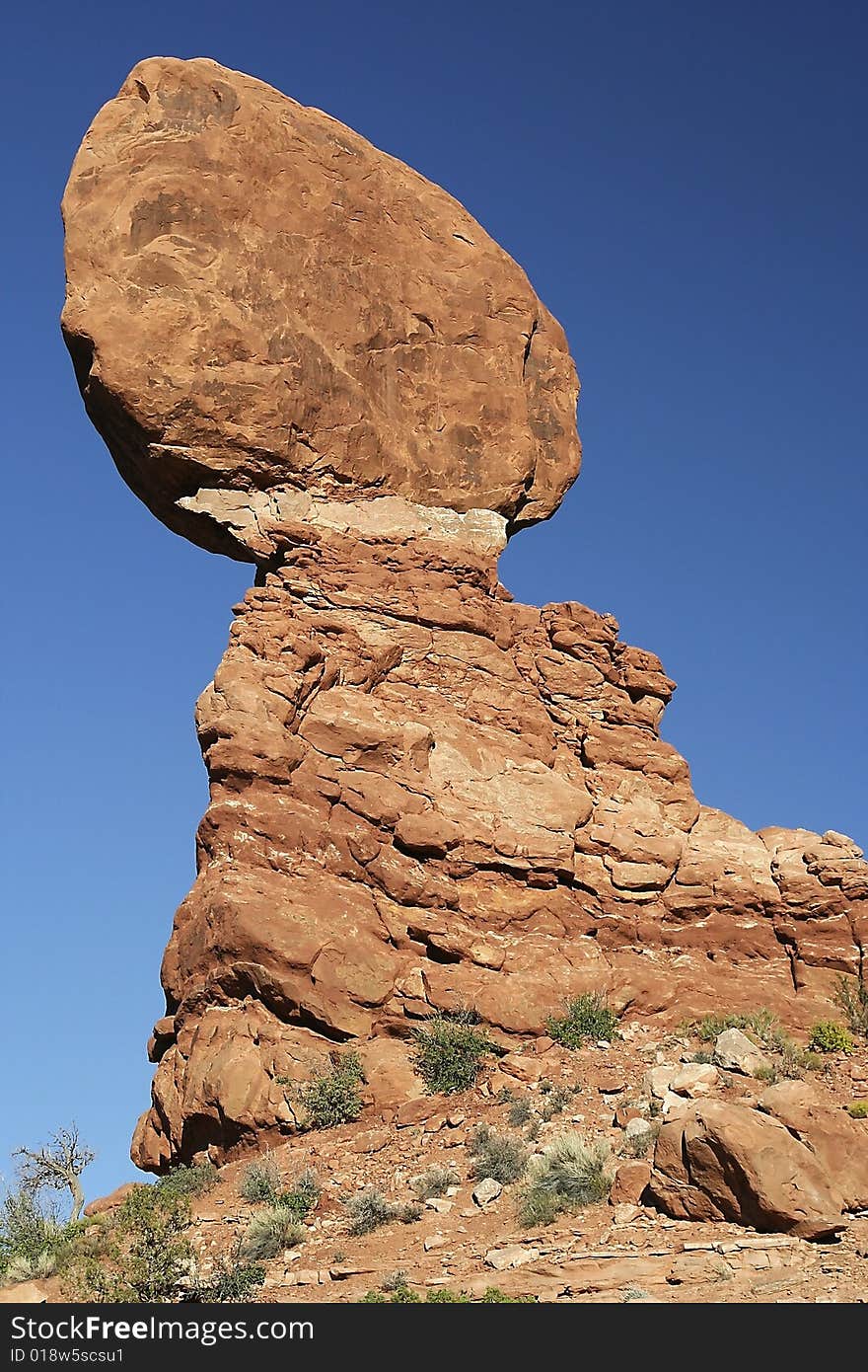 View of the Balanced Rock at Arches NP, Utah. View of the Balanced Rock at Arches NP, Utah