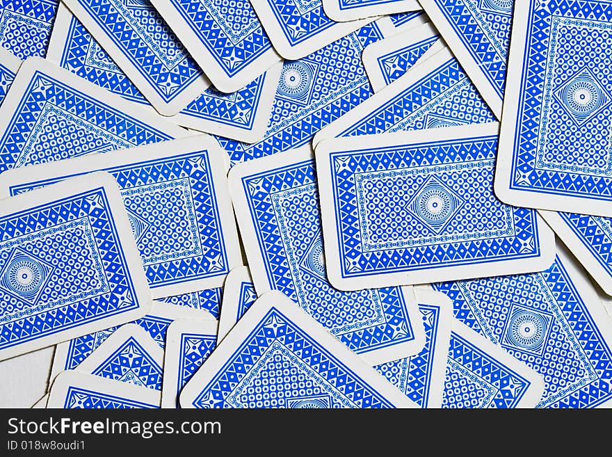 Blue colour playing cards background