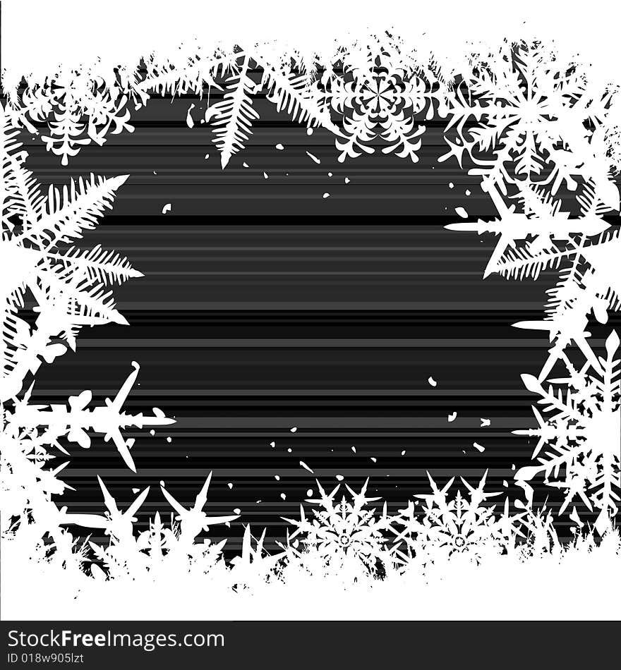 Winter background, snowflakes