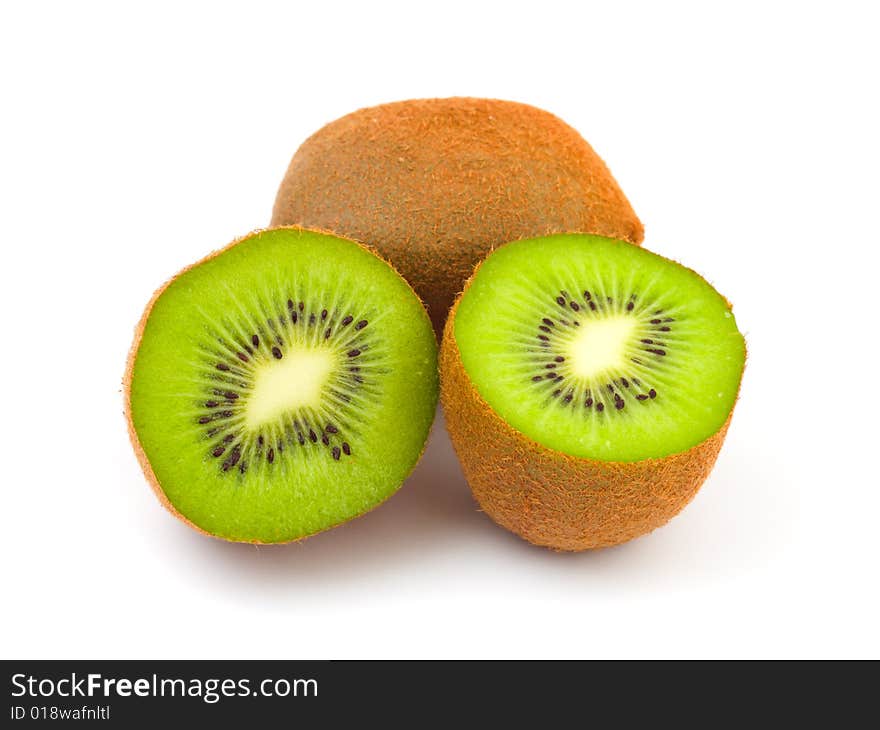 Kiwi fruit isolated on white background