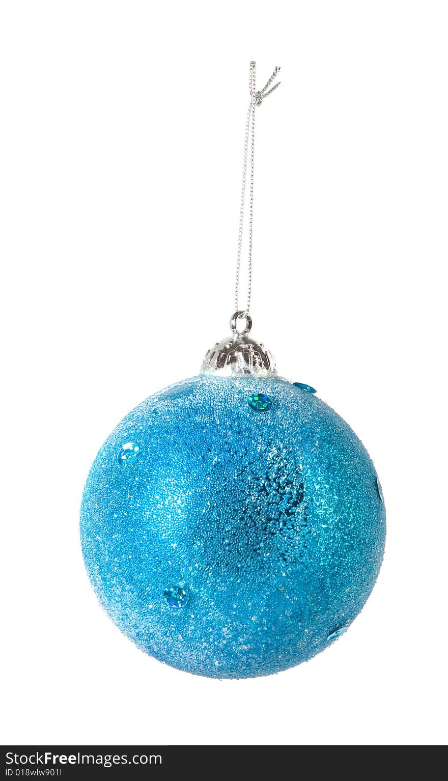 One blue christmas ball