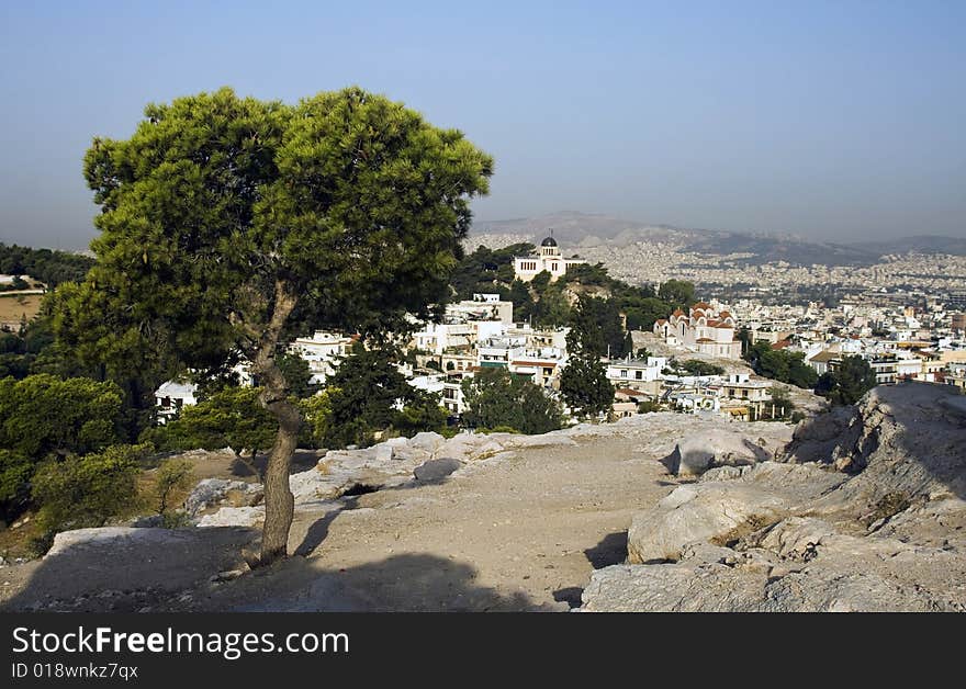 View on Athens from the Acropolis