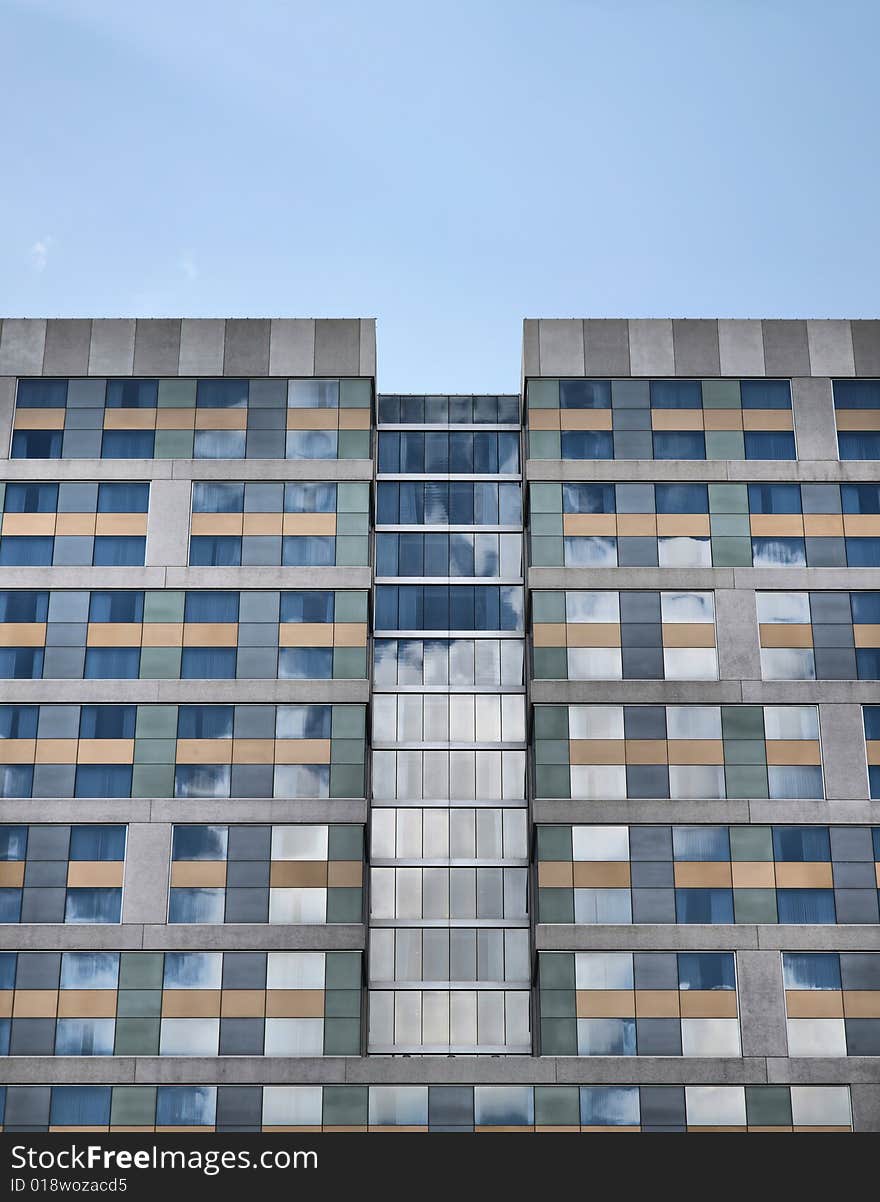 Clouds Reflected Building Windows