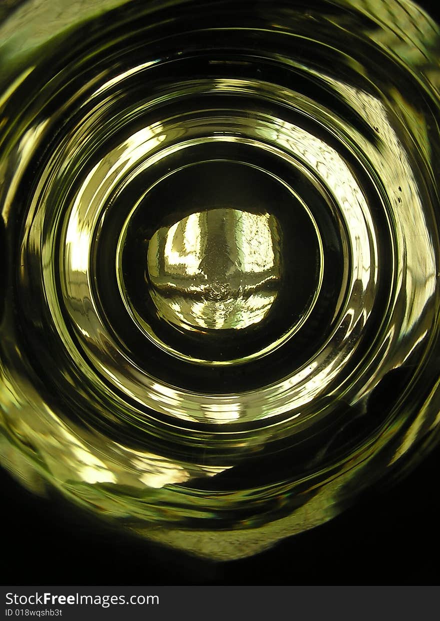 View through a glass jar