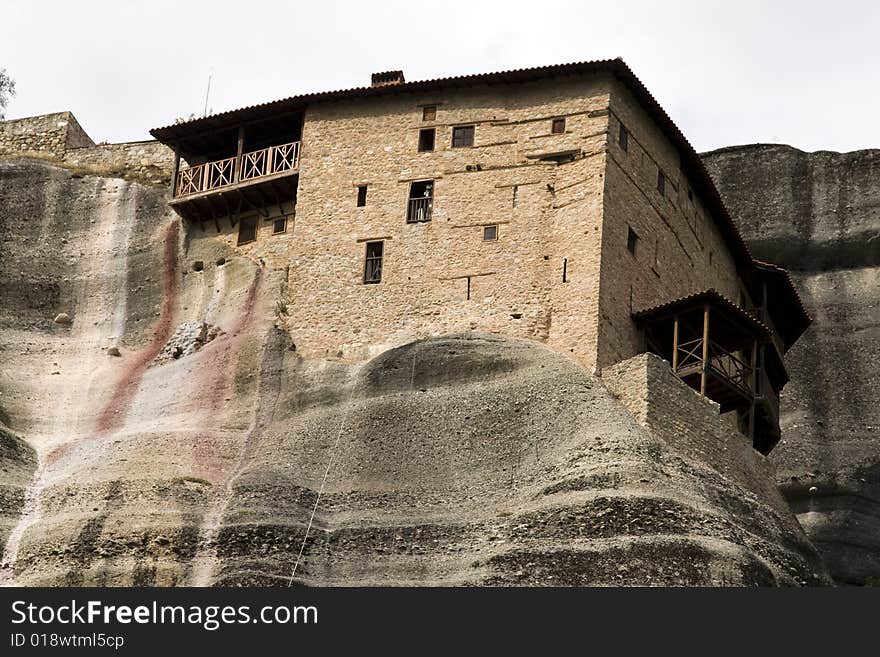 View on the magnificent meteora and its monasteries