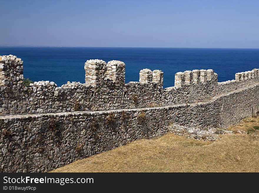 Old Platamonas castle in Greece. Old Platamonas castle in Greece