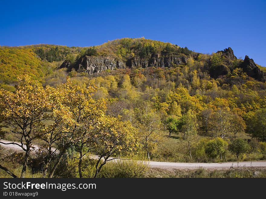 Hill in autumn