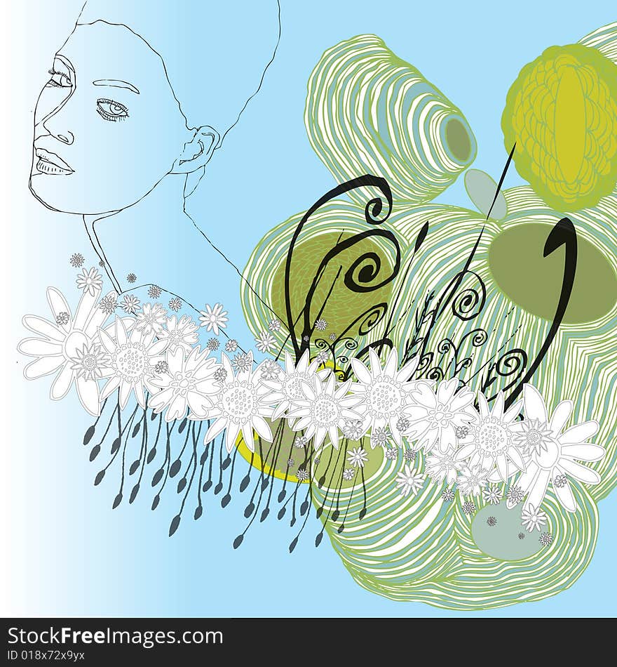 A fully scalable vector illustration of a spring flower arrangement with woman design. Jpeg & Illustrator AI file formats available. A fully scalable vector illustration of a spring flower arrangement with woman design. Jpeg & Illustrator AI file formats available.