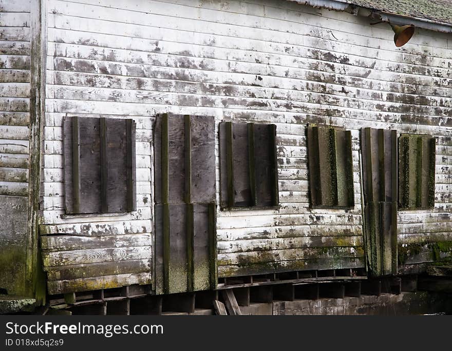 Wall of the old abandoned house. Wall of the old abandoned house.