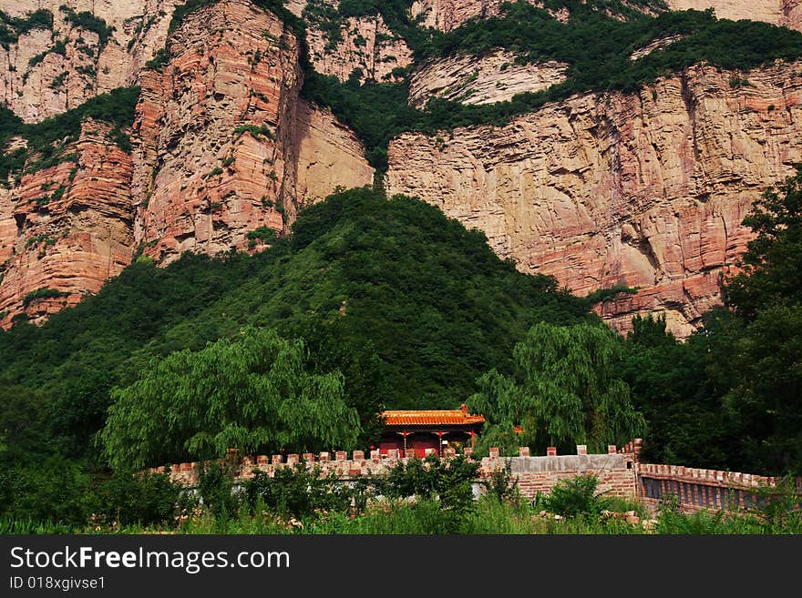 Colored Temple and Red Mountain