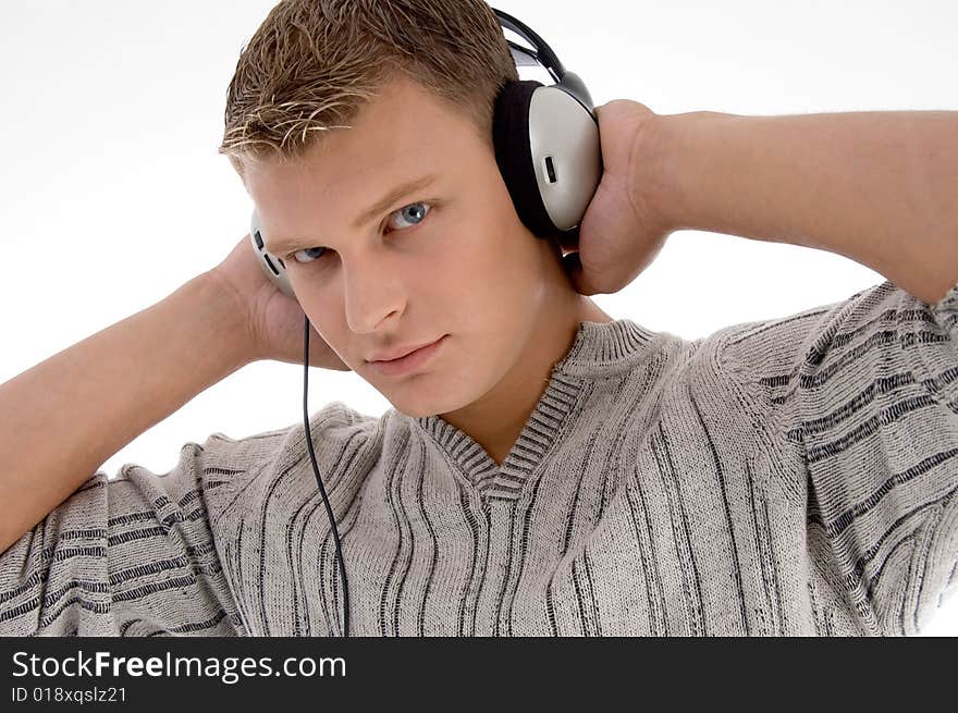 Portrait of man with headset