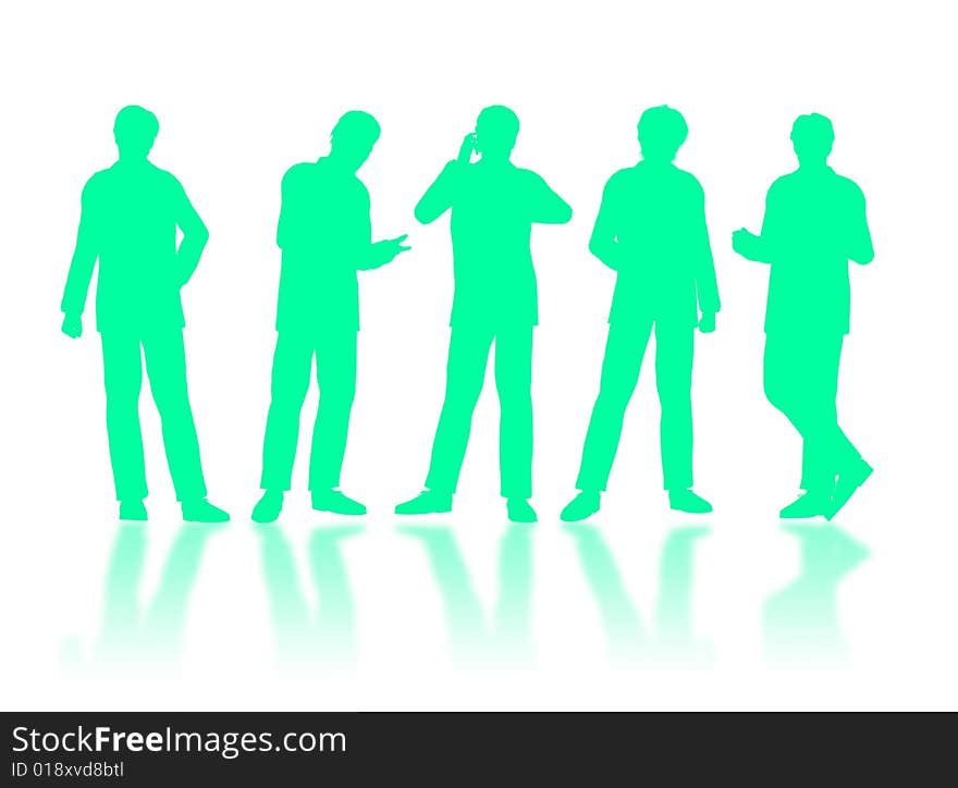 Businessmen silhouettes