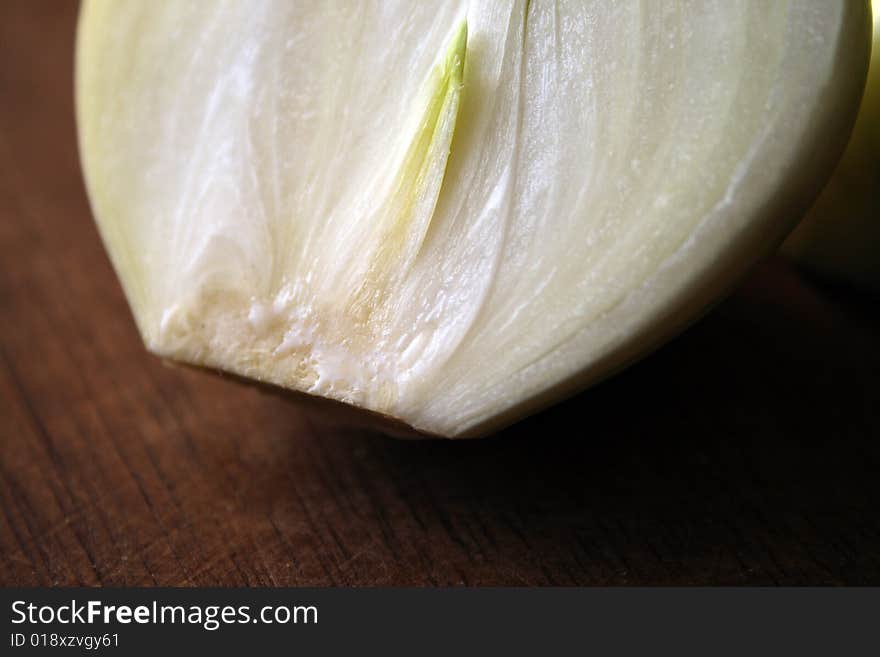 Onion On Cutting Board